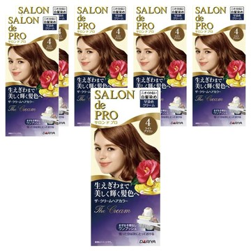 DARIYA 塔莉雅 SALON de PRO 沙龍級白髮專用快速染髮霜  4 亮澤棕  6盒