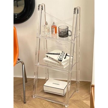 亞克力置物架透明可折疊收納架子創意多層書架網紅ins落地陳列架