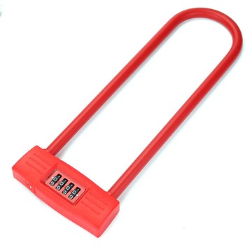 U型鎖/密碼鎖/大門鎖/掛鎖 玻璃門雙門插鎖密碼鎖商鋪店鋪自行車摩托車叉鎖防盜u型鎖具門鎖【CM14243】