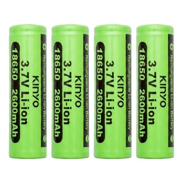 Kinyo 18650鋰電池3.7v  1入  4個  CB-26