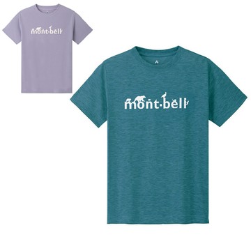 MONT-BELL 童 Wickron 抗UV吸濕排汗印花LOGO短袖T恤.運動上衣/ 1114314