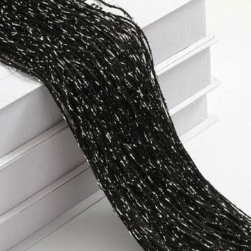 亮片銀絲門簾 3入組  黑色  100 x 200mm