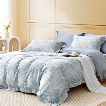 (無被套)天絲100支Micro萊賽爾纖維 / 三件式床包枕套組 / 沐光森林