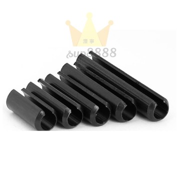 M8-M10-M12 黑色彈性圓柱銷 開口銷彈簧銷釘空心定位銷軸/台灣出貨✈✈
