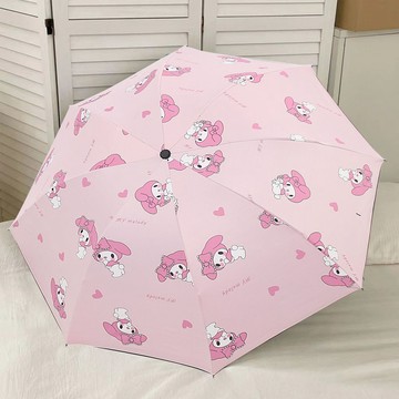 臺灣/🌸雨傘 折疊傘 遮陽傘 自動雨傘10骨美樂蒂全自動雨傘防曬卡通防紫外線晴雨兩用摺疊學生遮陽傘