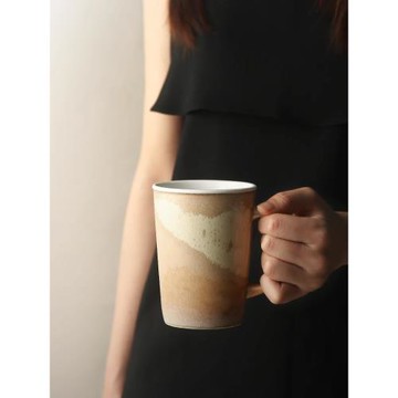 九土陶瓷馬克杯咖啡杯家用情侶茶牛奶杯辦公釉下彩好看的喝水杯子