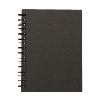 MUJI 雙環筆記本(空白)/80張.A6.深灰