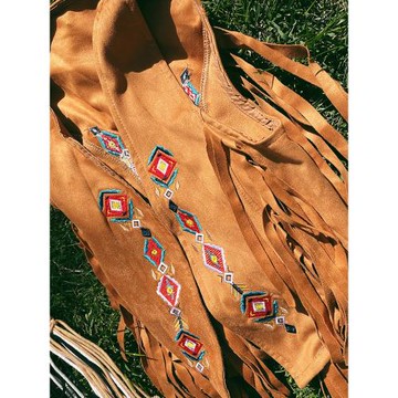 馮老板吉普賽流蘇刺繡復古馬甲女民族風短款開衫背心上衣云南草原