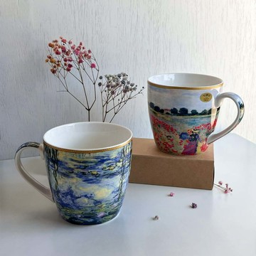 【Lesser&Pavey】莫內系列馬克杯/早餐杯/拿鐵杯/馬克杯/茶杯/罌粟花田/睡蓮池
