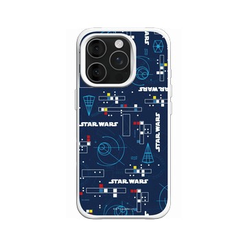 iPhone 16 Pro SolidX 白 - 迪士尼-星際大戰 Star Wars - 經典幾何Pattern