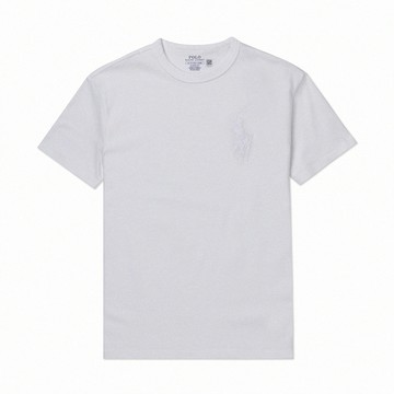 RALPH LAUREN POLO 熱銷刺繡大馬素面短袖T恤-白色