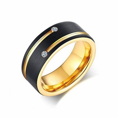 Rockyuブランド タングステン指輪 メンズ ブランド Czジルコニア キラキラ リング 号 幅8mm 結婚式 記念日 人気 ギフト 通販 Lineポイント最大get Lineショッピング