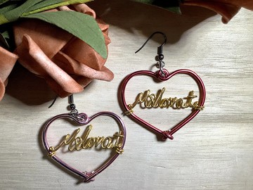 wire lover捷克文Milovat手作耳環、金屬線、也可客製化