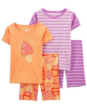 Kid 4-Piece Ice Cream 100% Snug Fit Cotton PJs