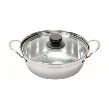 桌上型鍋 HC-43 玻璃蓋款  22cm  銀色  1個