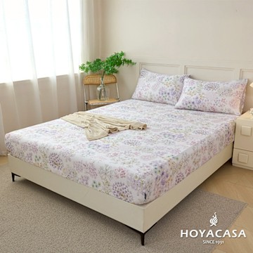 HOYACASA 100%天絲枕套床包三件組-思若柔情(加大)