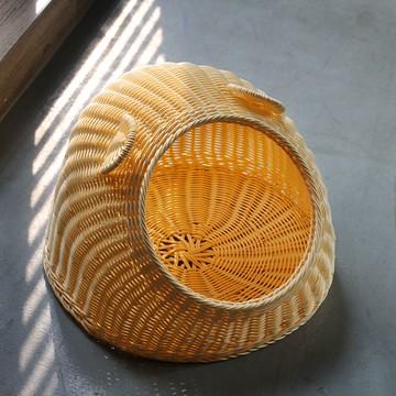 貓窩可水洗貓屋貓床別墅夏季透氣半封閉藤編狗窩四季通用夏天涼窩