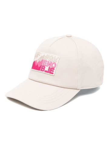 Moncler Grenoble - Montain logo-patch baseball cap - women - Cotton/Cotton - One Size - Neutrals
