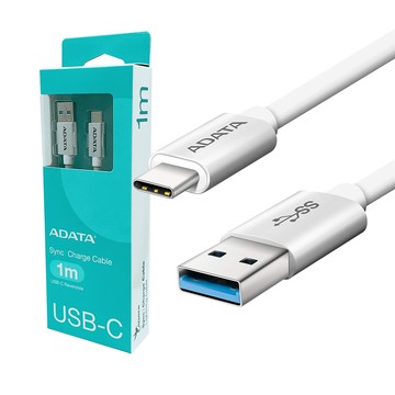 【ADATA 威剛】USB-C to USB-A 3.2 Gen1 充電傳輸線 長度 100cm