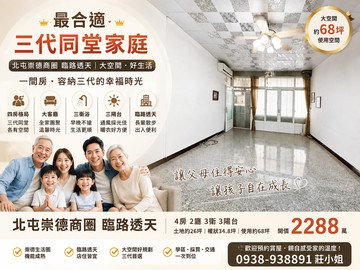 11.14期北屯崇德昌平商圈〡可營登店住合一透天｜台中市北屯區崇德六路一段