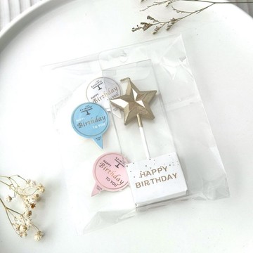 【凱蜜菲】金色星星蠟燭 - 此為加購商品