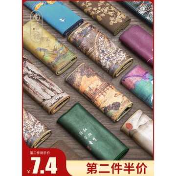 尚言坊高檔加厚毛絨吸水茶巾彩繪禪意毛巾茶布專用茶桌布養壺抹布