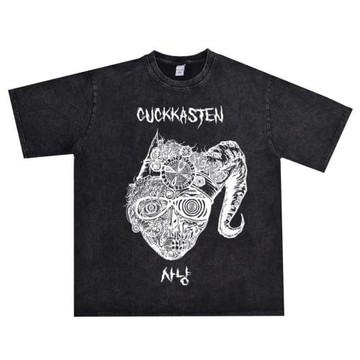 數碼直噴搖滾樂隊萬花筒Guckkasten印花短袖T恤男女圓領純棉重磅