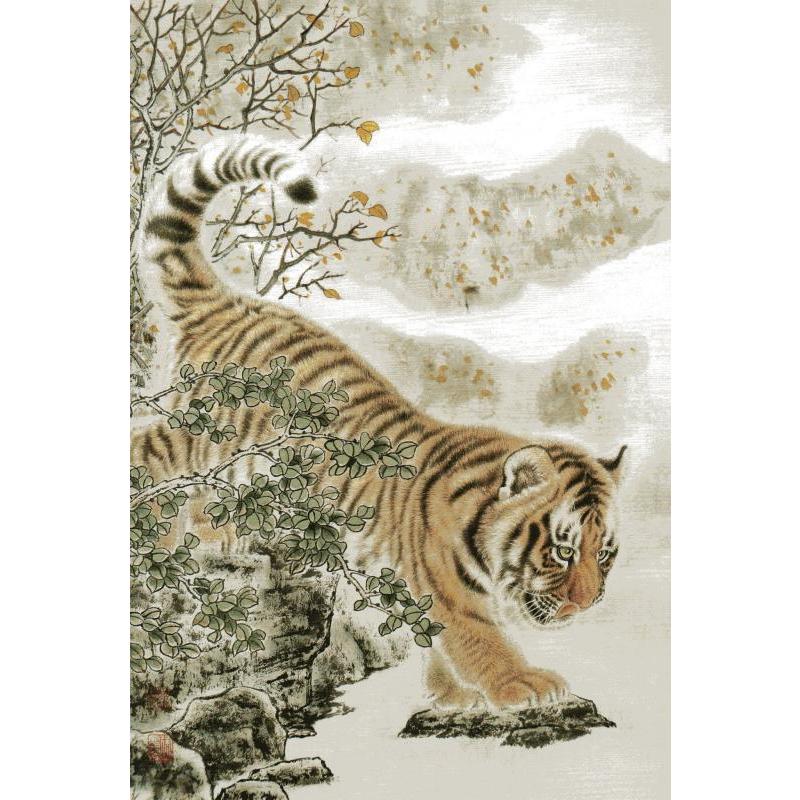 とら　工筆虎画法　中国画技法　中国絵画 工#31508;虎画法