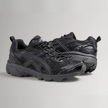 ASICS 休閒鞋 GEL-NUNOBIKI 全黑 蕾絲 復古 運動鞋 女 1203A597001