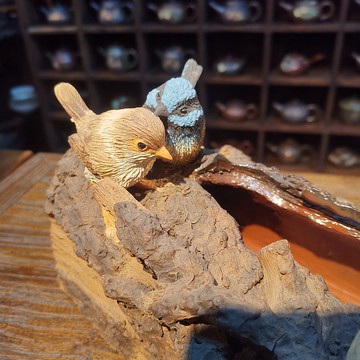 手工花器-輝藍細尾鷯鶯