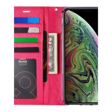ALIVO適用蘋果iPhone11蠶絲紋皮套11Pro max支架插卡手機殼翻蓋全包硅膠保護套純色防摔錢包款
