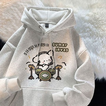 【台灣出貨】重磅新款秋季衛衣潮牌可愛小狗印花連帽衛衣中大童寬鬆ins秋冬季帽t休閒衛衣外套