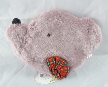 【震撼精品百貨】日本泰迪熊   造型絨毛零錢包 淺紫&米&深紫&粉 (共四色) 震撼日式精品百貨