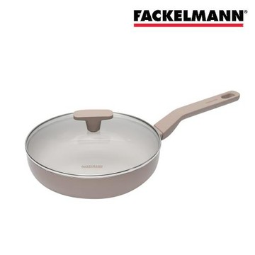 德國Fackelmann 暖廚時光系列陶瓷不沾24CM深煎鍋(含蓋)(適用電磁爐)