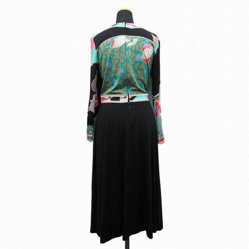 レオナール ファッション vintage LEONARD FASHION ウール シルク 花柄 