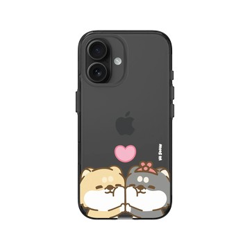 iPhone 16 Clear (相機按鈕) 酷墨灰 - 嗨小強 Hi John - 柴圓情侶