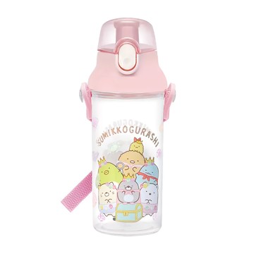 Skater 直飲透明水壺  角落生物 透明色  480ml  1個