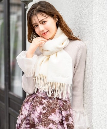 優雅光感蓬袖設計針織上衣(MM448311)