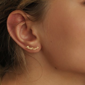 【Whomfor吳爾芙輕珠寶】閨蜜友情｜不對稱水鑽純銀耳環 (可改耳夾)