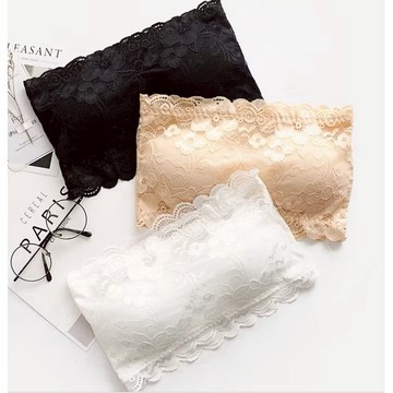 ZUCA”S - 日系 唯美 夢幻 蕾絲 瓶口 百搭 小可愛 隱形胸罩 無肩帶蕾絲罩杯內衣bra【PP- 7736】