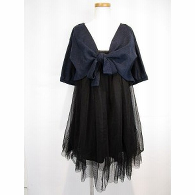 中古 マーキュリーデュオ Mercuryduo ワンピース 半袖 ポリエステル混 紺 F ドレス レディース 通販 Lineポイント最大1 0 Get Lineショッピング