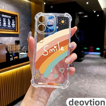 彩虹笑臉抗發黃四角磁吸防摔手機殼 防摔殼iPhone 16 15 14 13 12 11 Pro Max