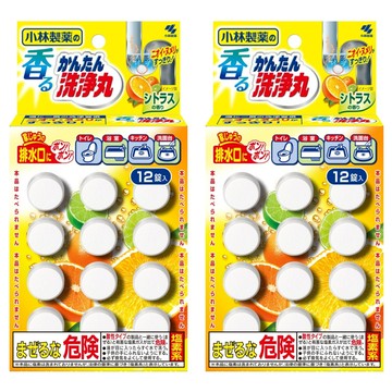KOBAYASHI 小林製藥 排水孔水管疏通清潔錠 三種香氣 輕鬆去汙 適用廚房/洗手台/浴室排水管 日本製造  66g  2組
