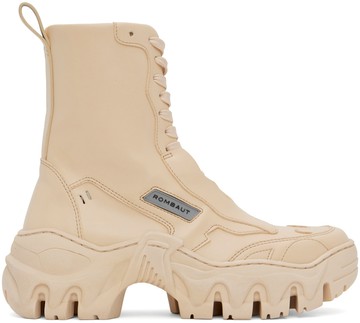Rombaut SSENSE 独家发售米色 Boccaccio II 踝靴
