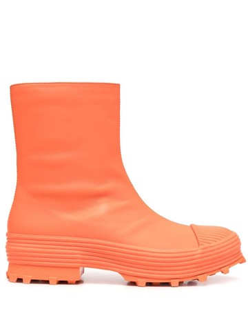 CamperLab - Traktori leather ankle boots - men - Leather/Rubber/Recycled Polyester/Leather/Rubber - 46 - Orange