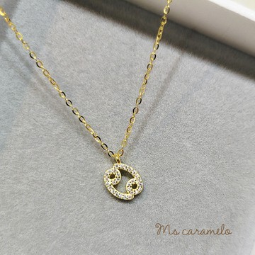 【焦糖小姐 Ms caramelo】7月巨蟹座項鍊 星座鋯石項鍊