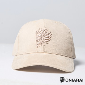 【配件9折】拼接麂皮鬼頭棒球帽(淺卡其) - BLUE WAY 鬼洗い