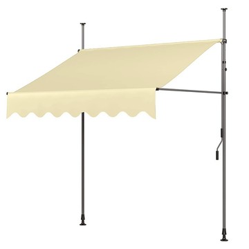 谷天GU TIN手搖式遮陽棚 戶外陽臺免打孔折疊伸縮 商鋪門面庭院 屋檐遮雨棚定製 雨遮 遮雨篷上門安裝 多款式選擇