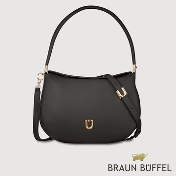 【BRAUN BUFFEL】艾拉娜 大肩包-黑色(德國小金牛台灣總代理)/BF846-27-BK