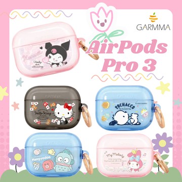 GARMMA｜正版三麗鷗系列 AirPods Pro 3 無線耳機保護套 耳機殼 Hello Kitty 酷洛米 大耳狗 布丁狗 雙子星 漢頓 美樂蒂 帕恰狗 Unicorn